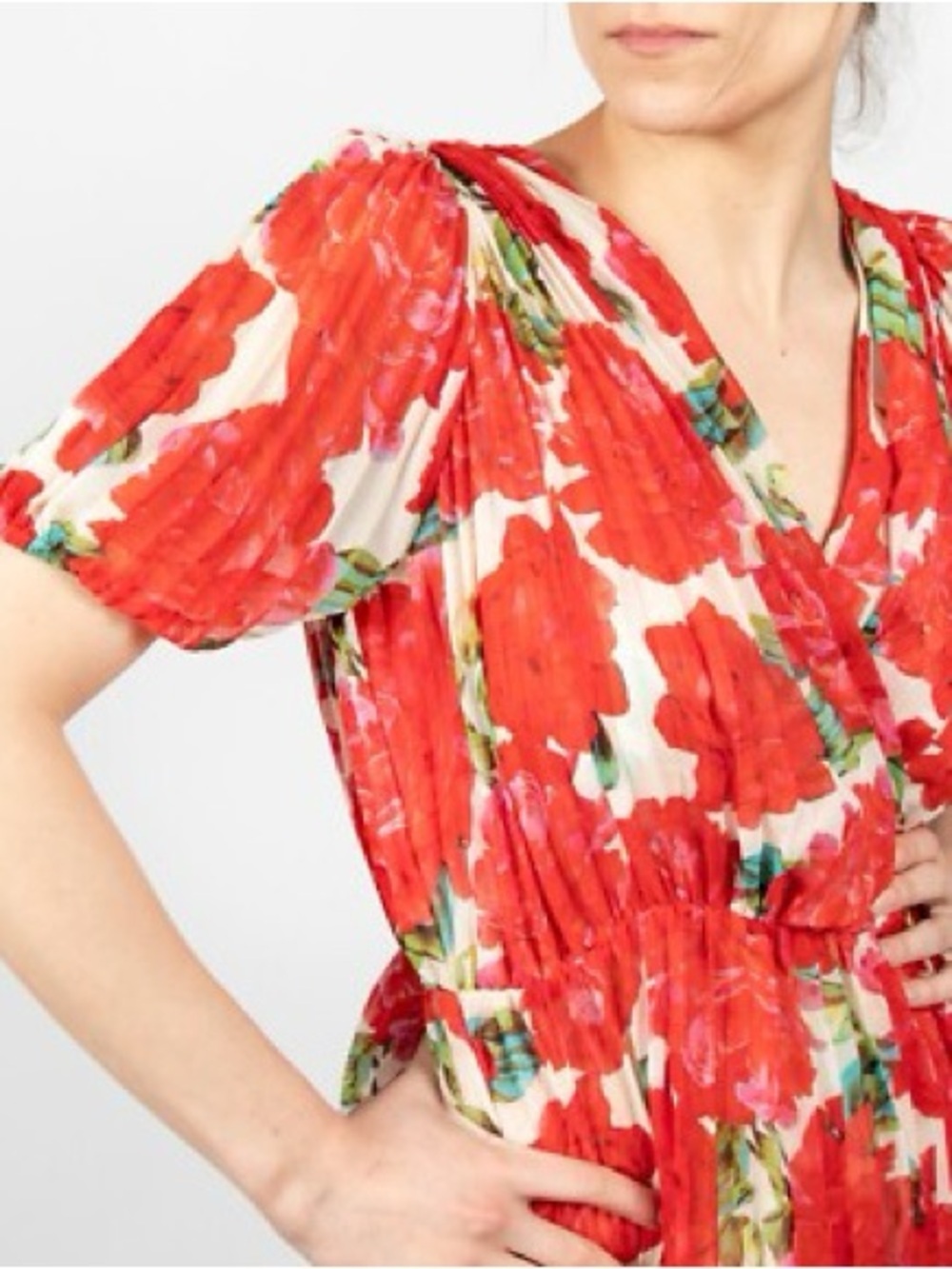 The Kooples Summer Peonies Red Dress  Small